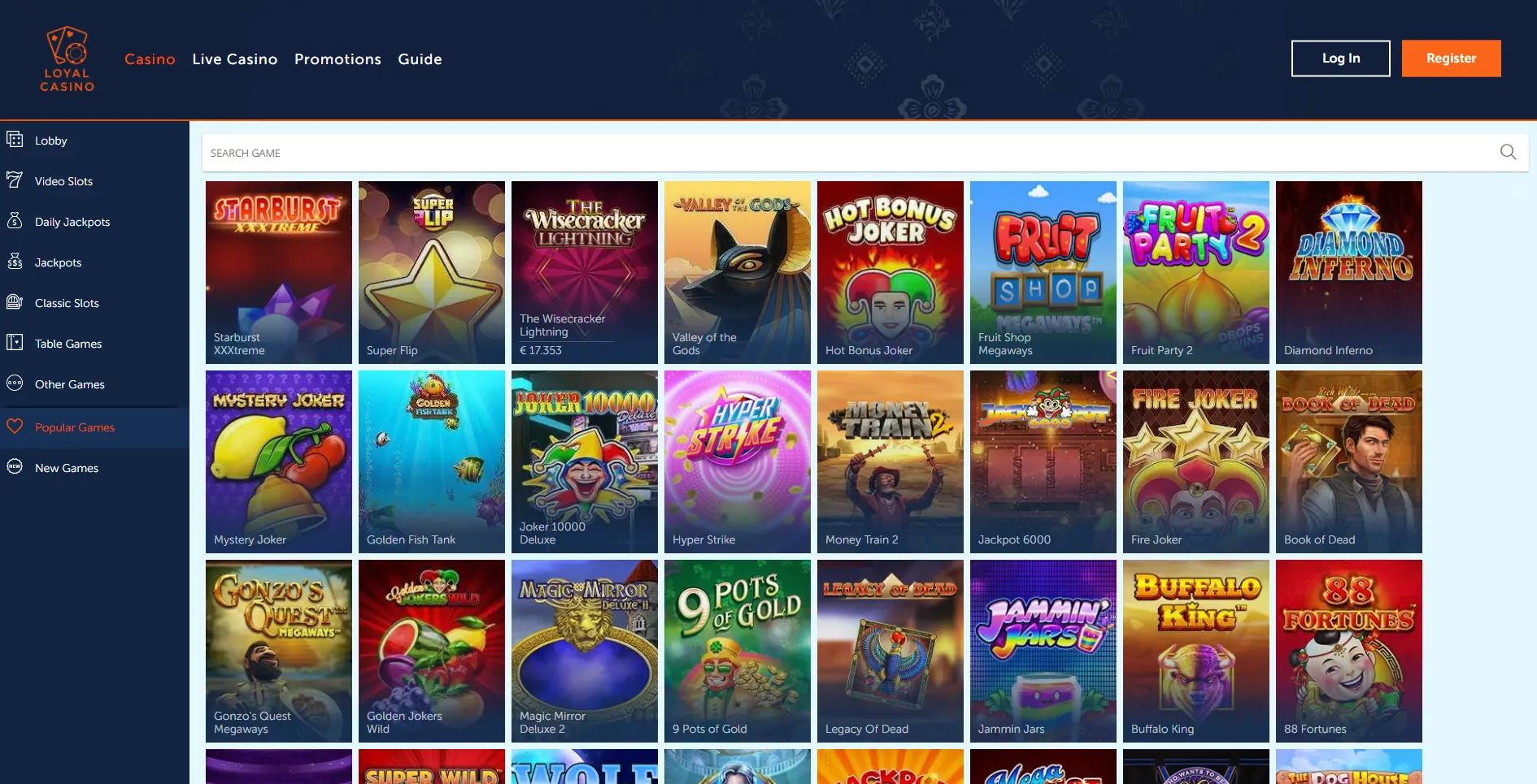 Loyal Casino Slots Sectie